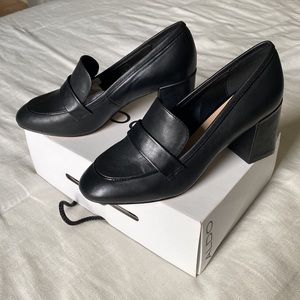 Aldo Serota heeled leather black loafer